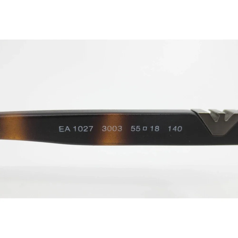 Emporio Armani EA 1027 3003 Mens Rectangular Brown Tortoise Eyeglasses 55-18-140